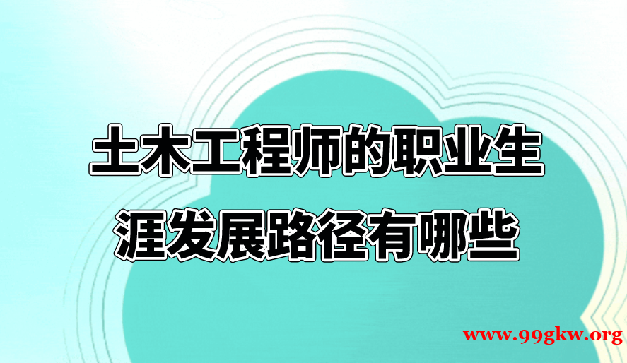 土木工程师的职业生涯发展路径有哪些？