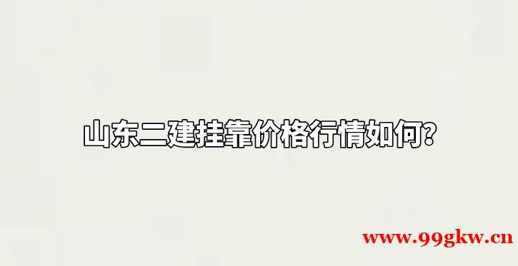 山东二建挂靠价格行情如何？