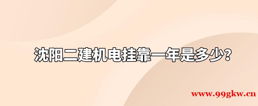 沈阳二建机电挂靠一年是多少