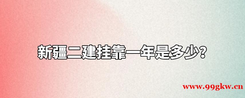 新疆二建挂靠一年是多少？