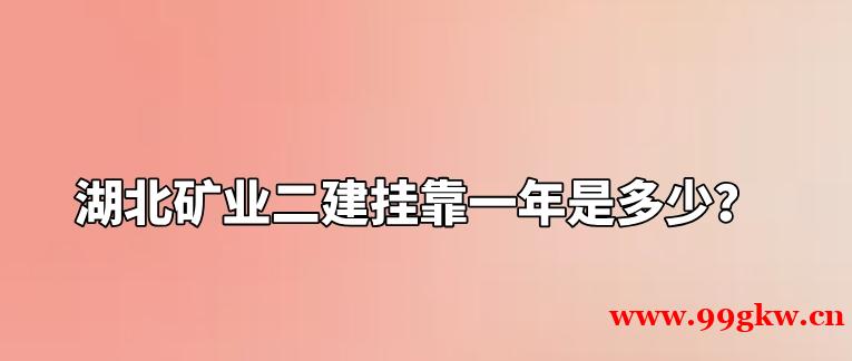 湖北矿业二建挂靠一年是多少？