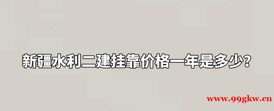 新疆水利二建挂靠价格一年是多少？