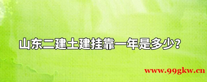 山东二建土建挂靠一年是多少？