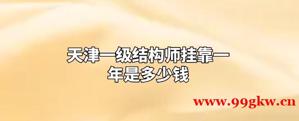 新疆一级结构师挂靠一年是多少钱?