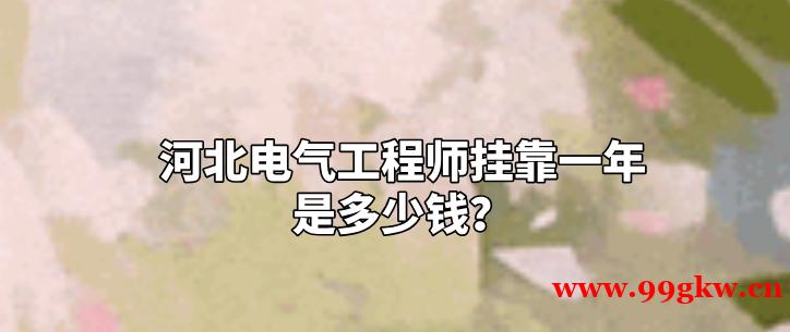 河北电气工程师挂靠一年是多少钱？