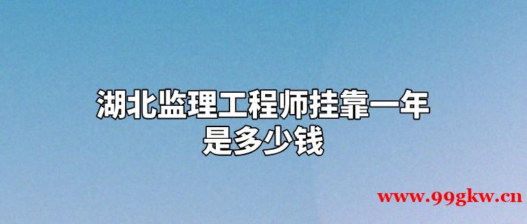 湖北监理工程师挂靠一年是多少钱